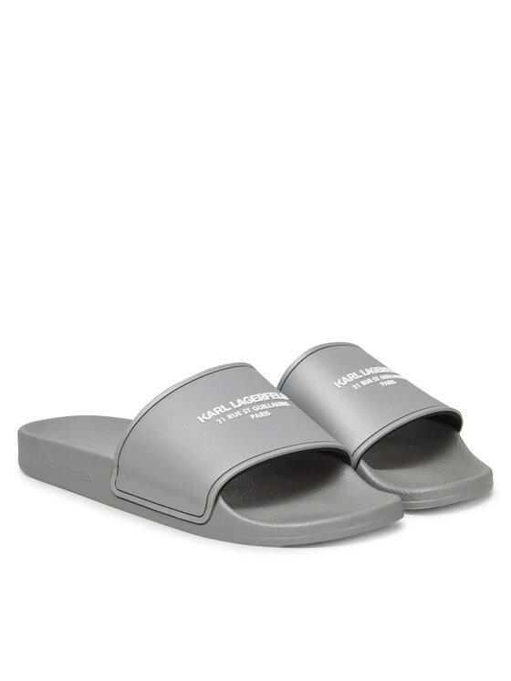 KARL LAGERFELD KARL LAGERFELD Šľapky KL70008A Sivá