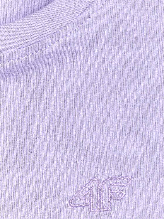 4F 4F T-Shirt BASIC+ Fioletowy Regular Fit