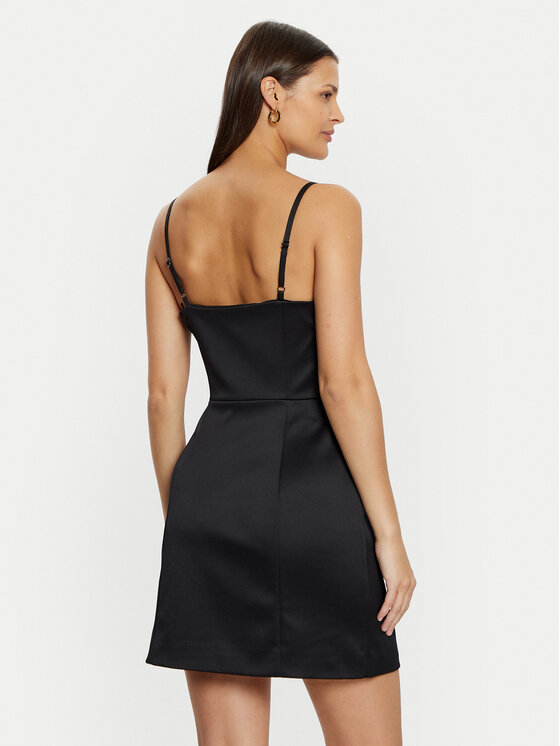 Guess Guess Cocktail obleka W5RK42 WH0M2 Črna Slim Fit