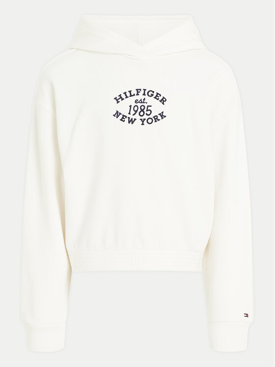 Tommy Hilfiger Tommy Hilfiger Džemperis ar kapuci Monotype KG0KG08033 Écru Relaxed Fit