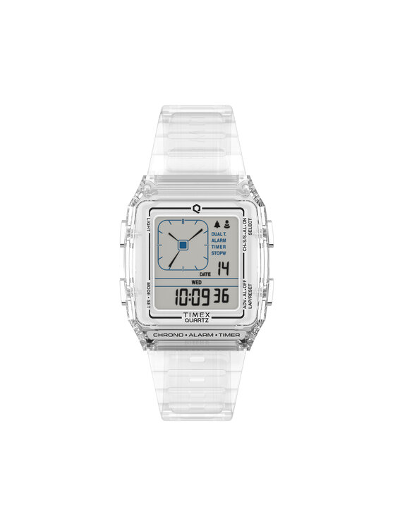Timex Timex Ročna ura Q LCA TW2W45200 Transparentna