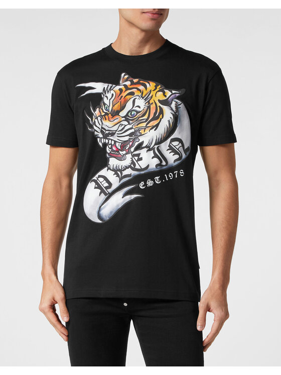 PHILIPP PLEIN PHILIPP PLEIN T-Shirt 19135 Czarny Regular Fit