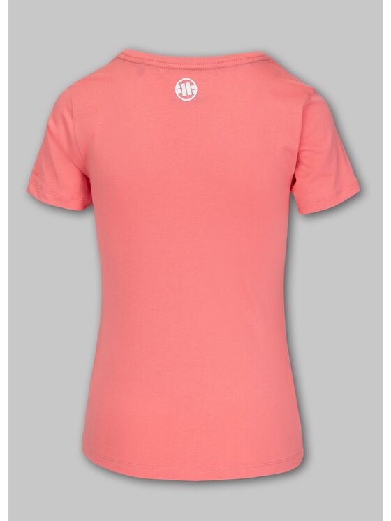 PITBULL PITBULL T-Shirt Koszulka damska PITBULL SD M Koralowy Regular Fit