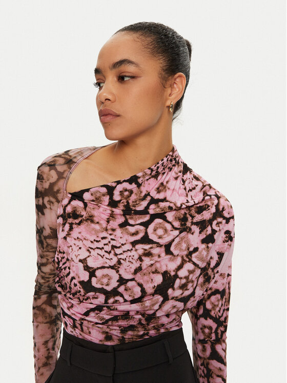 PINKO PINKO Bluzka Meti 103024 A1O5 Różowy Regular Fit