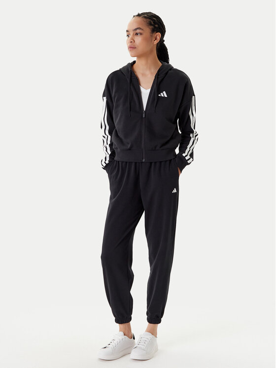 adidas adidas Majica dugih rukava Essentials 3-Stripes JE0052 Crna Regular Fit