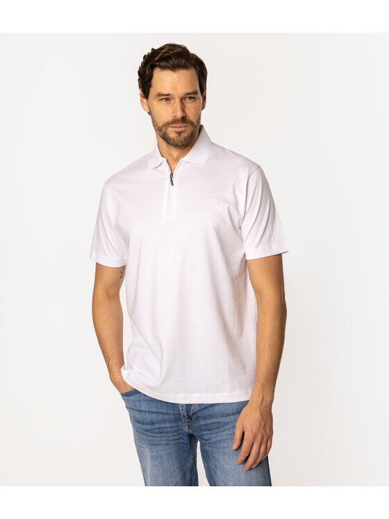 Lee Cooper Lee Cooper Polo TRIS 5056 Biały Regular Fit