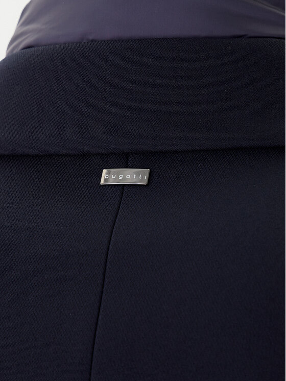 Bugatti Bugatti Vlnený kabát 821628-84221 M Tmavomodrá Regular Fit