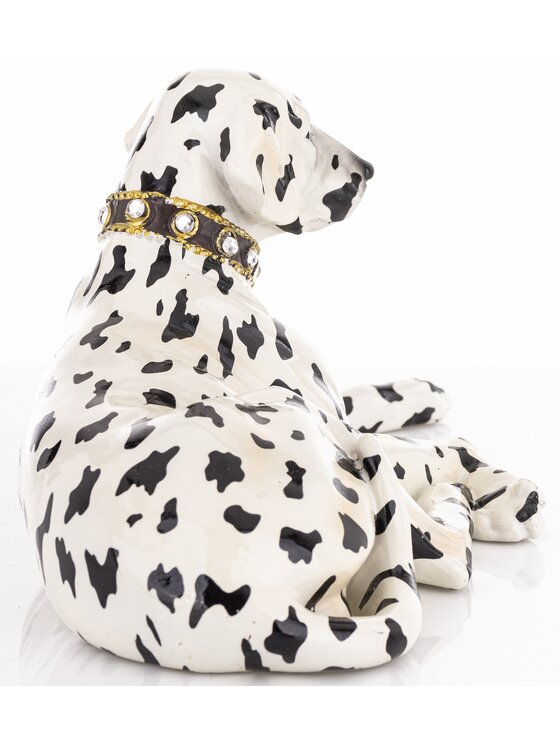 MIAhome MIAhome Figurka Dekoracja leżącego psa 14x31x15 cm DALMATIAN - II Biały