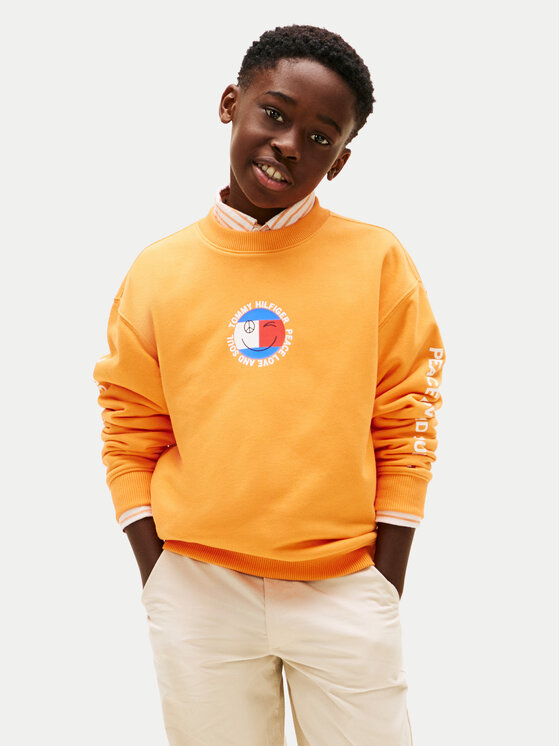 Tommy Hilfiger Hanorac Smiley Flag KB0KB10258 Portocaliu Regular Fit