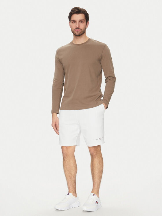 Tommy Hilfiger Tommy Hilfiger Športne kratke hlače Small Logo MW0MW38698 Bela Regular Fit
