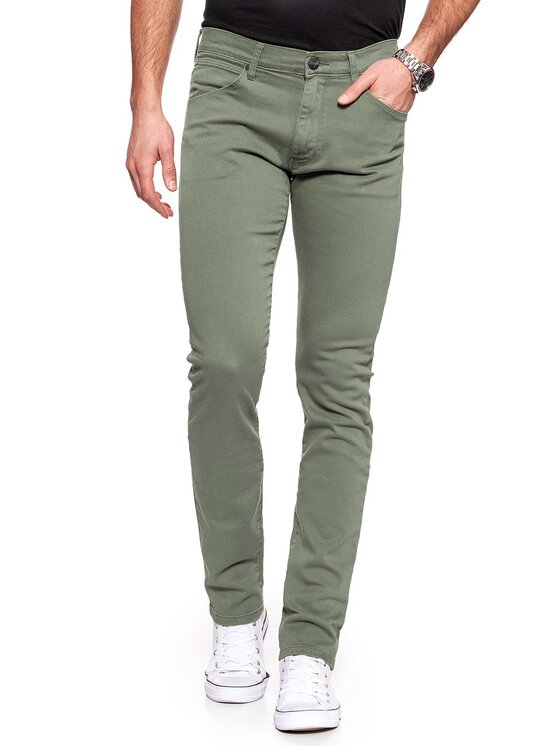 Wrangler Wrangler Spodnie materiałowe LARSTON Zielony Slim Fit