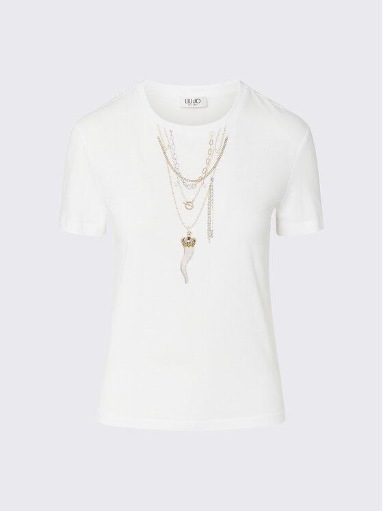 Liu Jo Liu Jo T-shirt WF6079JS923Q9698 Bianco Regular Fit