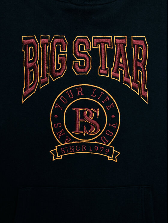 BIG STAR BIG STAR Bluza LIRON Granatowy Basic Fit