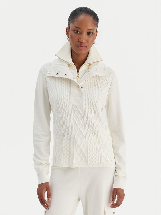 Liu Jo Sport Liu Jo Sport Sveter TF5039 MS75L Écru Regular Fit