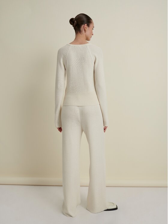 La Mania La Mania Pantaloni da tuta TIME Bianco Classic Fit