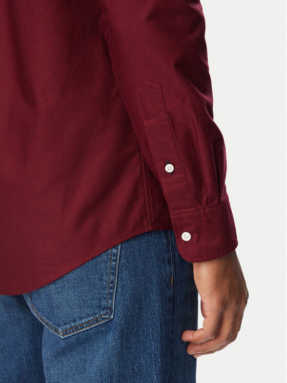 Tommy Hilfiger Tommy Hilfiger Πουκάμισο Solid Heritage MW0MW35774 Μπορντό Regular Fit