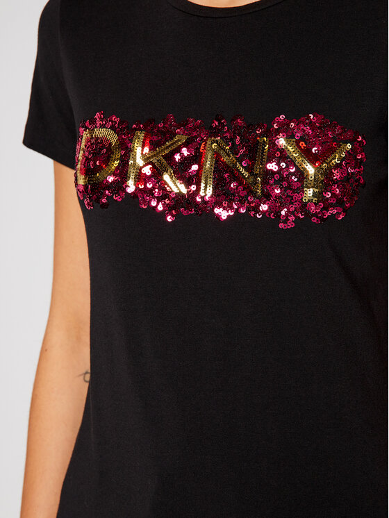 DKNY DKNY T-krekls P0MG0DNA Melns Regular Fit