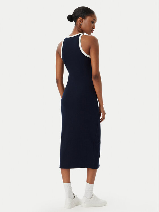 Tommy Hilfiger Tommy Hilfiger Igapäevane kleit WW0WW48740 Tumesinine Slim Fit