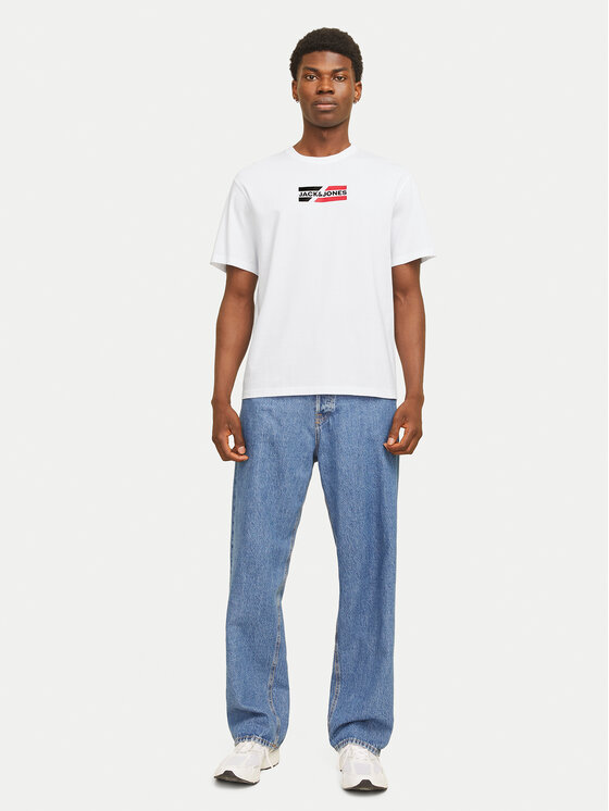Jack & Jones Jack & Jones T-Shirt Corp Graphic 12268415 Biały Regular Fit