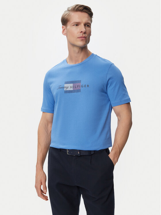 Tommy Hilfiger Tricou MW0MW43226 Albastru Regular Fit