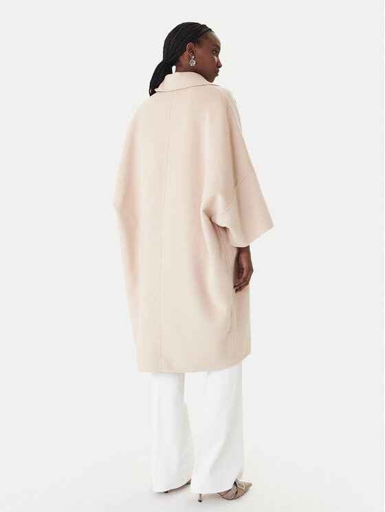 Marella Marella Palton de lână Teca 2613011011 Bej Relaxed Fit