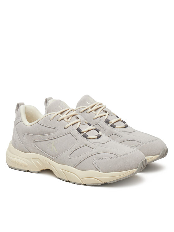 Calvin Klein Jeans Calvin Klein Jeans Снікерcи Retro Tennis Low Mg Mix Media YM0YM01171 Сірий