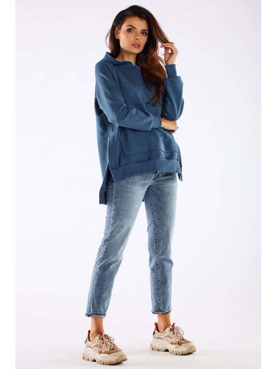 Infinite You Infinite You Mikina M280 Modrá Basic Fit