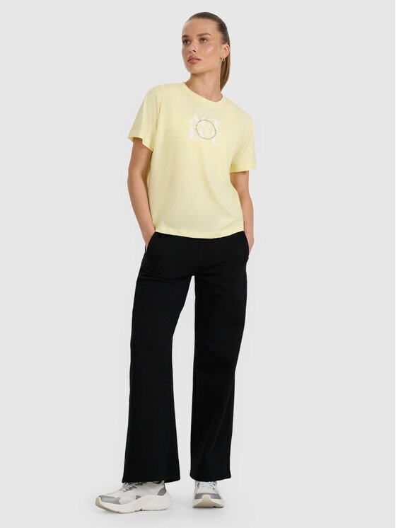 4F 4F T-Shirt 4FRAW25TTSHF3229-73S Żółty Boxy Fit