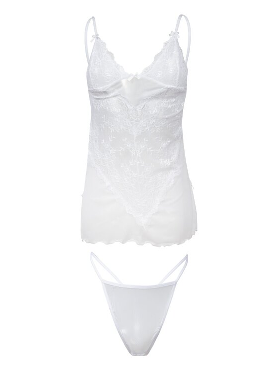 DKaren Lingerie DKaren Lingerie Komplet bielizny Stacy Biały Classic Fit