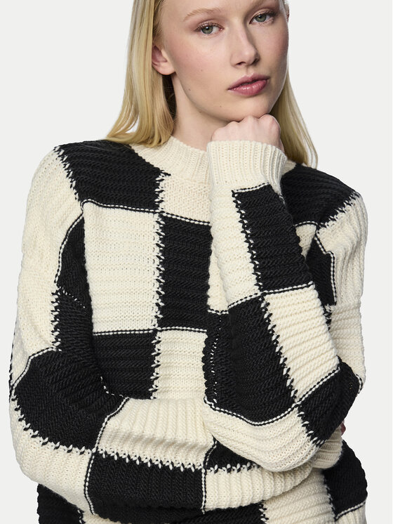 Pieces Pieces Pulover Namie 17151160 Bež Regular Fit