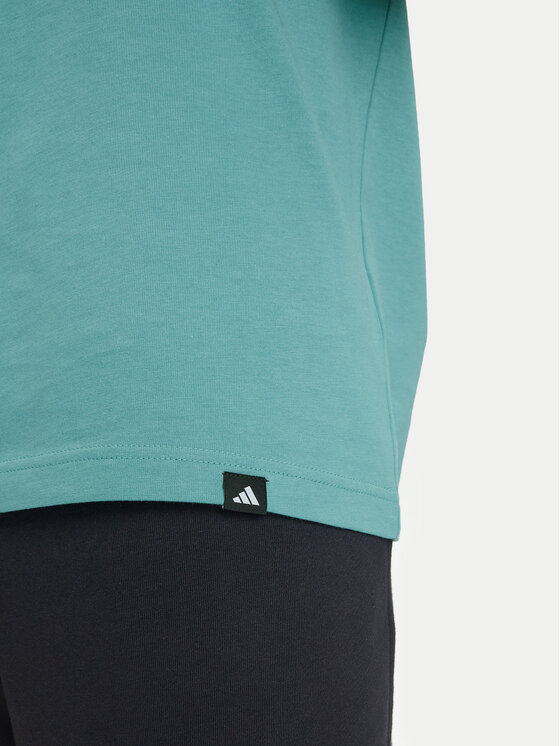 adidas adidas Tricou Yay Sports Verbiage Graphic JY1830 Turcoaz Regular Fit