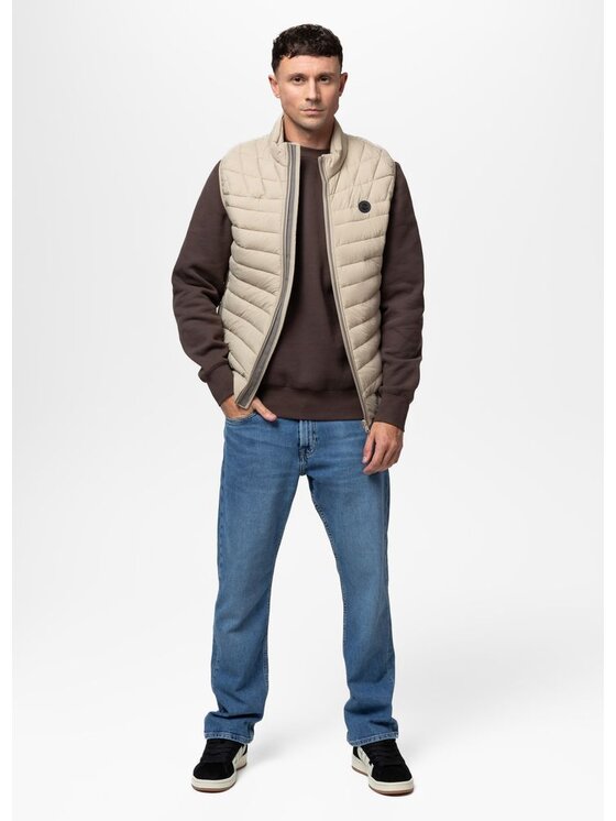 PITBULL PITBULL Bezrękawnik NAYLOR Beżowy Regular Fit