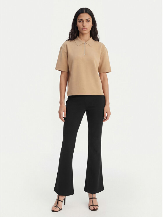 Calvin Klein Calvin Klein Polo LV044E241G Beżowy Relaxed Fit