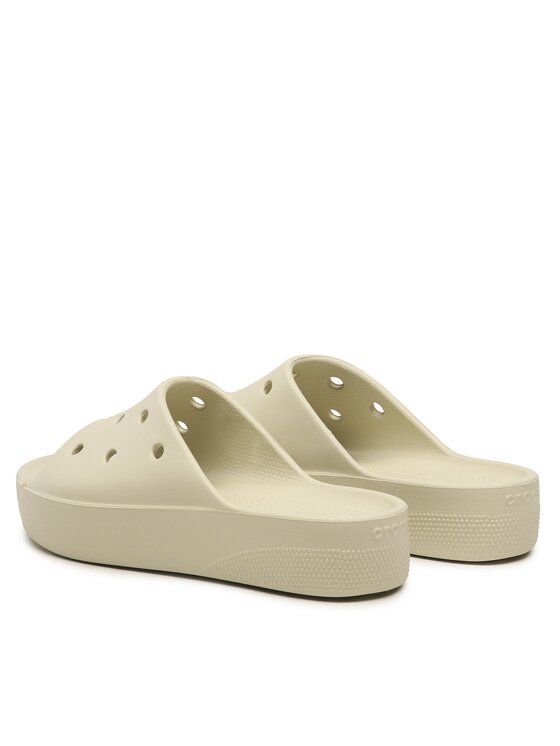 Crocs Crocs Klapki Classic Platform Slide 208180 Beżowy