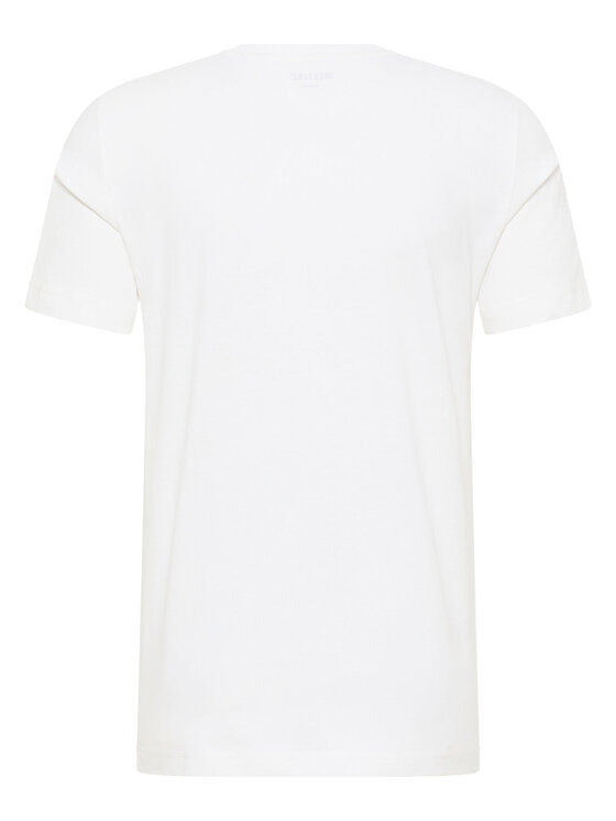 Mustang Mustang T-Shirt ALEX C PRINT Biały Regular Fit
