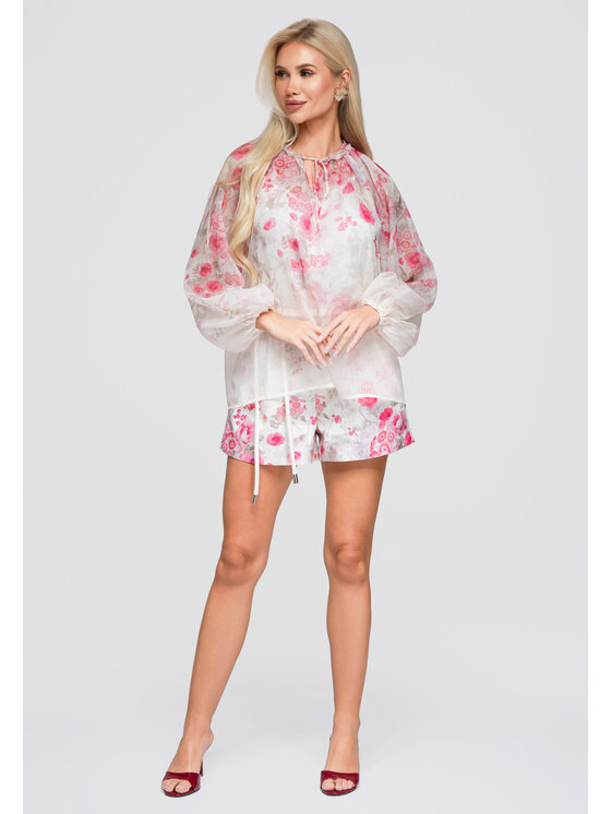 Ombre Ombre Bluzka OW-SH-E0063 Różowy Loose Fit
