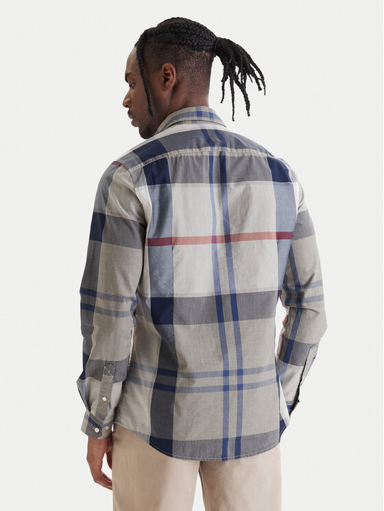 Barbour Barbour Košile Harris MSH5071TN40 Šedá Tailored Fit
