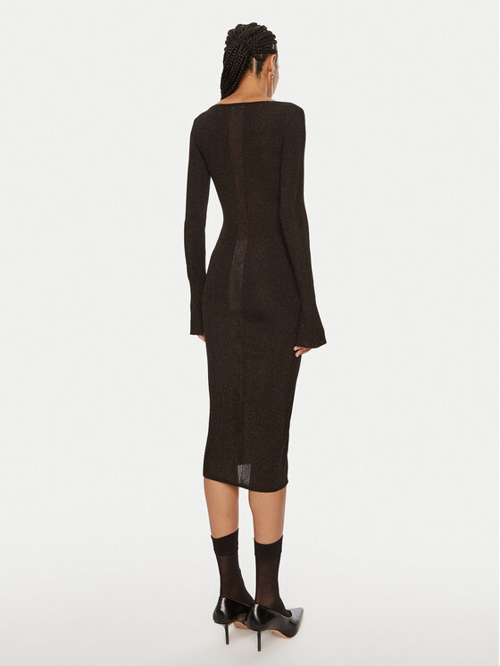 Patrizia Pepe Patrizia Pepe Koktejlové šaty 8A1331 K1QZA K250 Černá Slim Fit