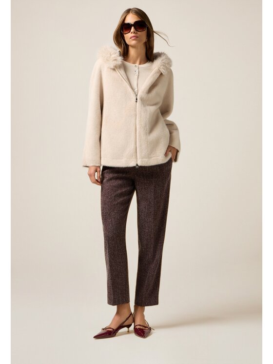 Oltre Oltre Cappotto invernale 0079J000122N002 Bianco Baggy Fit