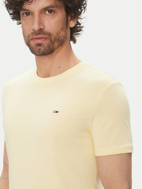 Tommy Jeans Tommy Jeans T-shirt DM0DM20363 Žuta Slim Fit