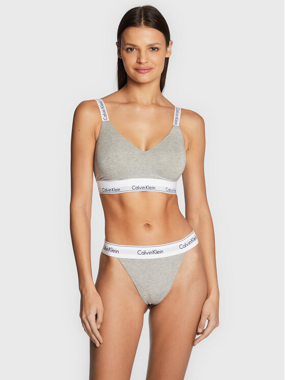 Calvin Klein Underwear Calvin Klein Underwear Stringi 000QF7013E Pelēks