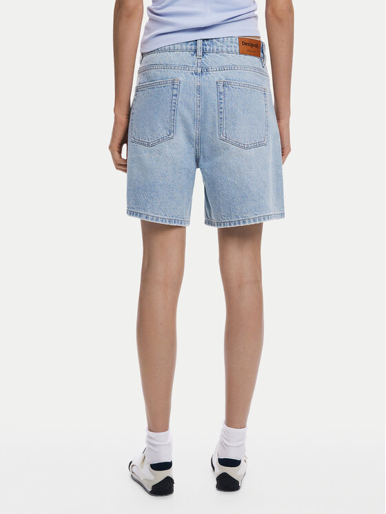 Desigual Desigual Džínové šortky Inidan 25SWDD24 Modrá Straight Fit