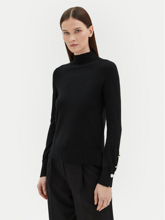 Motivi Motivi Rollkragenpullover M6716001042N Schwarz Regular Fit