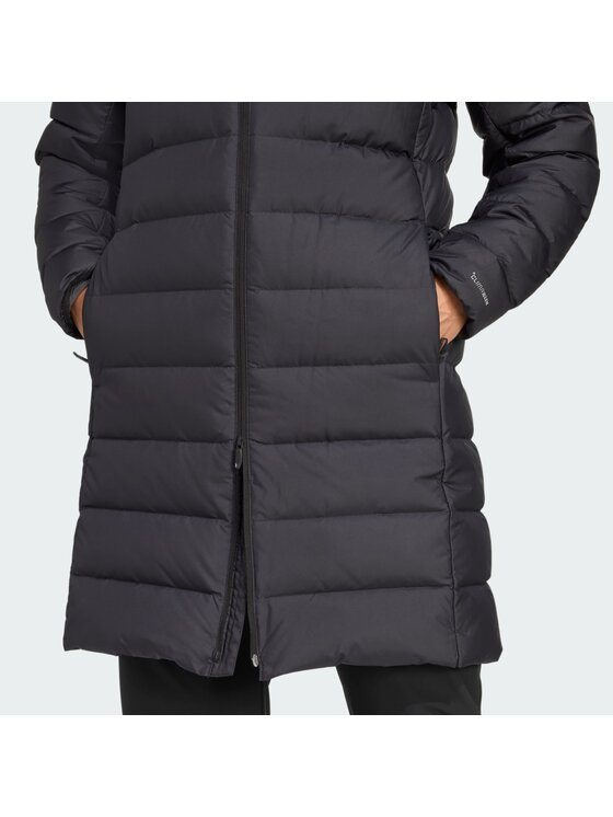 adidas adidas Kurtka puchowa Terrex Multi Light Down Hooded Parka 2.0 Czarny Regular Fit