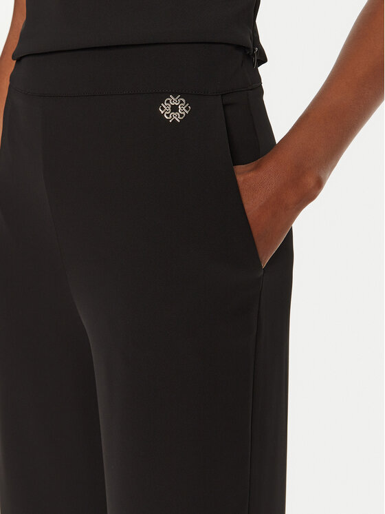 Rinascimento Rinascimento Kalhoty z materiálu CFC0120597003 Černá Regular Fit