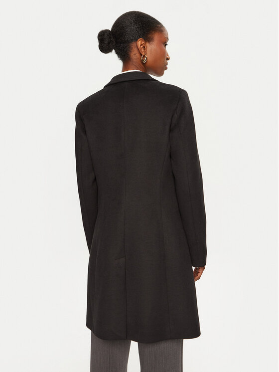 Maryley Maryley Демісезонний плащ 24IB808/14NE Чорний Regular Fit