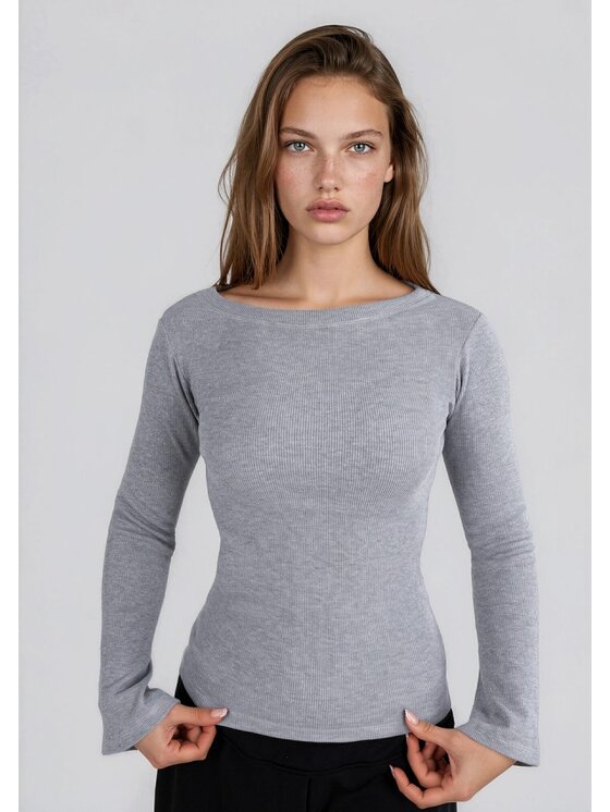 DKaren Sport DKaren Sport Bluzka EQ34 Szary Classic Fit