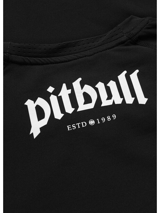 PITBULL PITBULL Koszulka techniczna LOGO PALMS Czarny Regular Fit