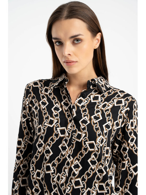 CLICK CLICK Πουκάμισο 71-0049 Μαύρο Regular Fit