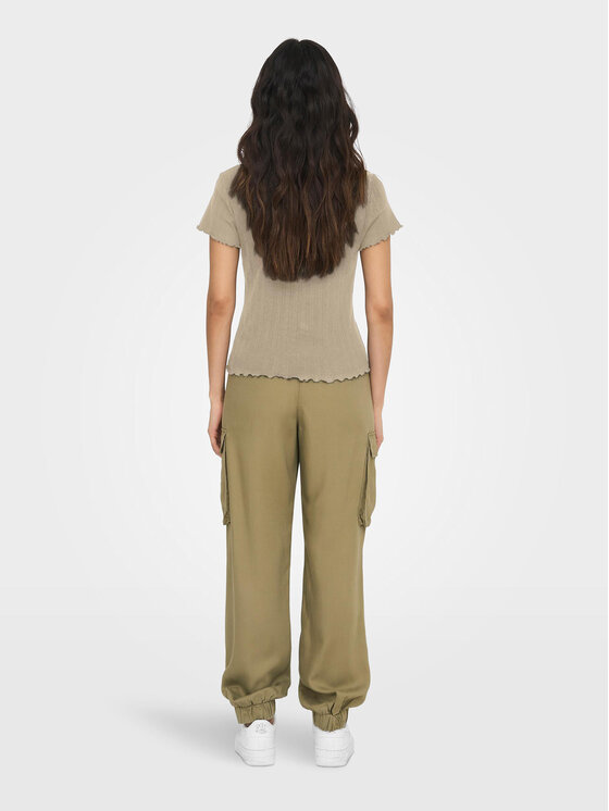 ONLY ONLY T-Shirt Carlotta 15256154 Béžová Tight Fit